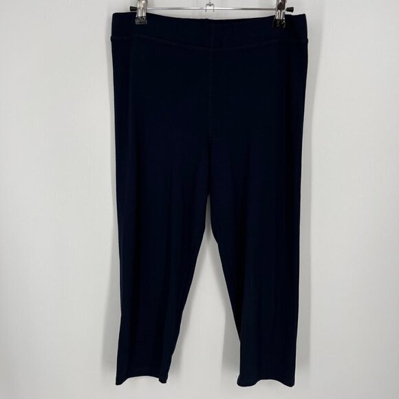 Boden Pants - Boden Womens High Rise Crop Jersey Leggings Size 10 Navy Blue Casual Soft Knit